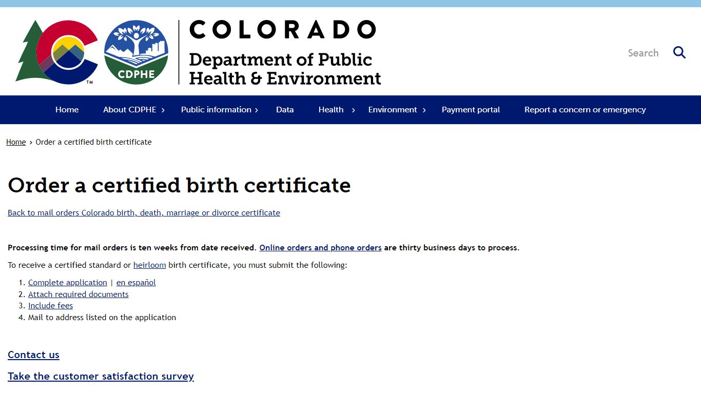 Order a certified birth certificate | Department of Public Health ...